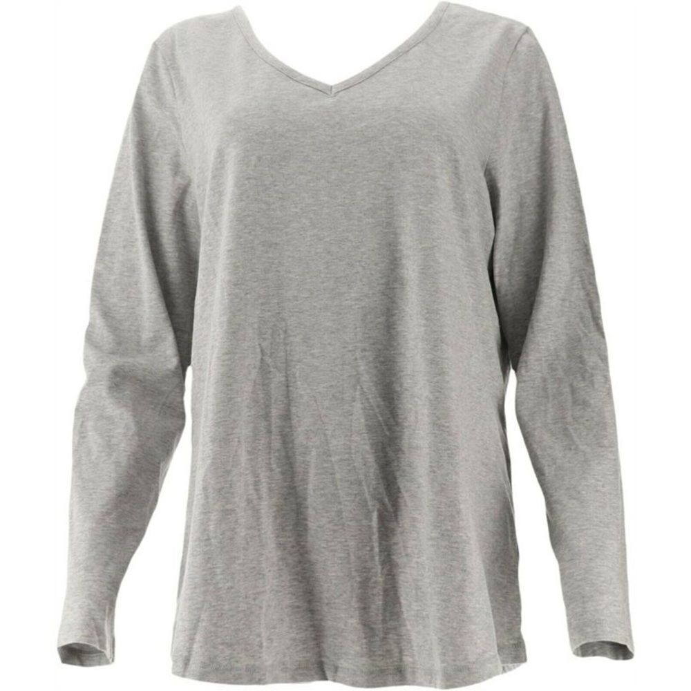 Martha Stewart Classics V-neck Long Sleeve Knit Top